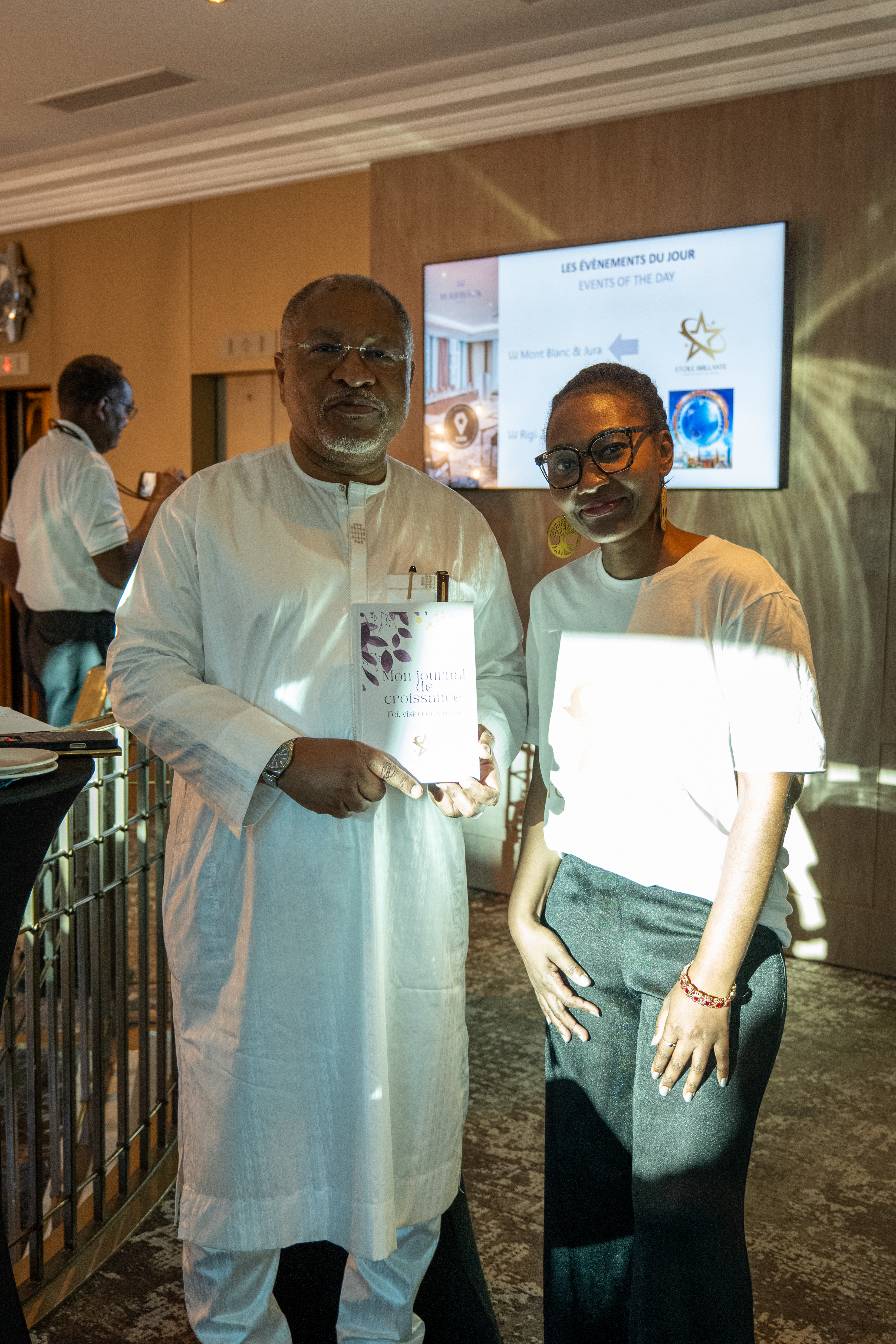 Group photo with certificate