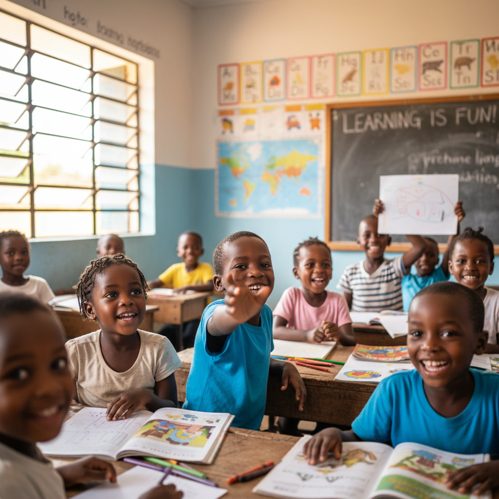 Children in a classroom